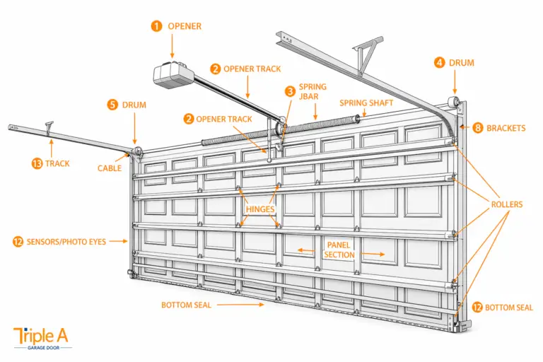 Garage Door Repair Parts Diagram in Waltham MA